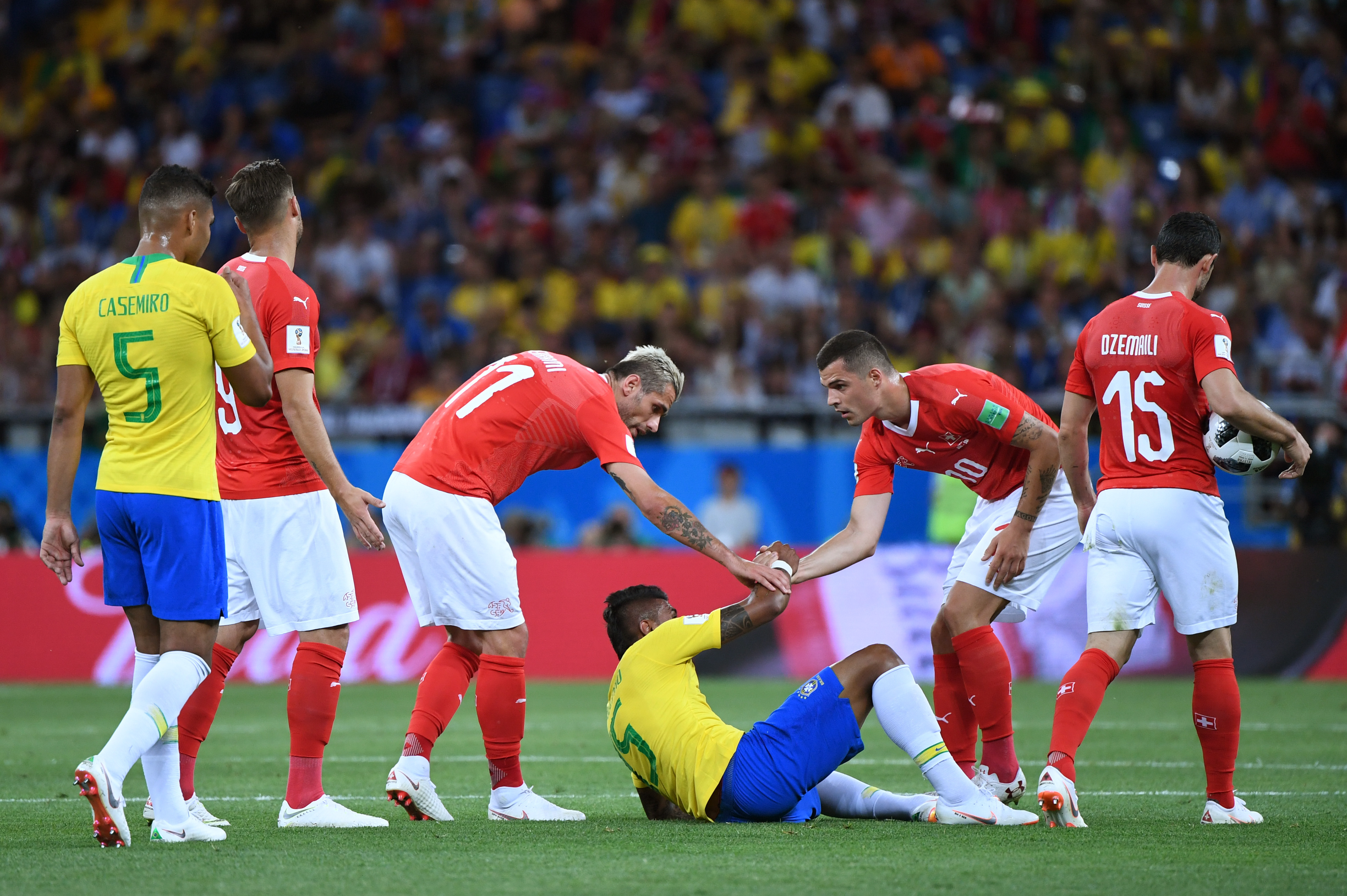 法国队在对阵瑞士队时取得胜利