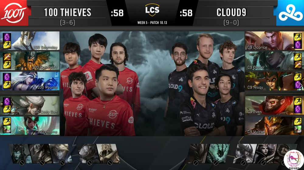 100T力克TES，Bin团战一打五半决赛2:1（北京）